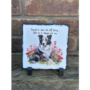 Large Square Slate - Dog - Tru